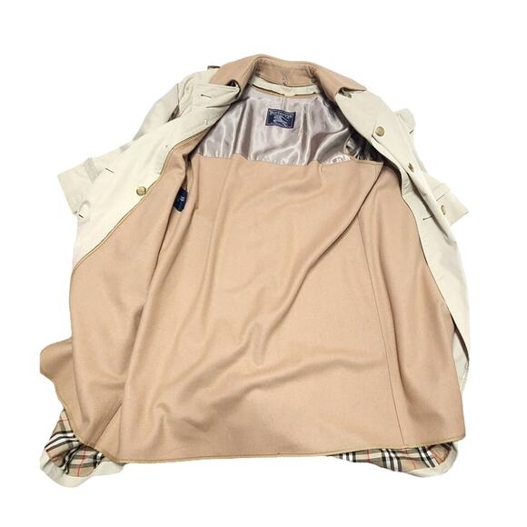 VTG Burberrys' London long trench coat removable wool lining size 10 XX long - Picture 6 of 16